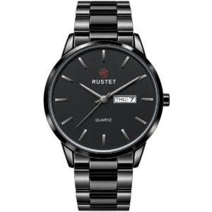 Rustet Classic Black Steel Quartz Watch